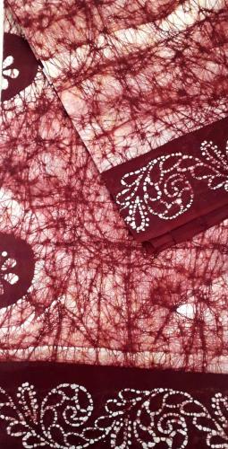 PL COTTON SAREES WITH SOLID WAX CRACK DESIGNS